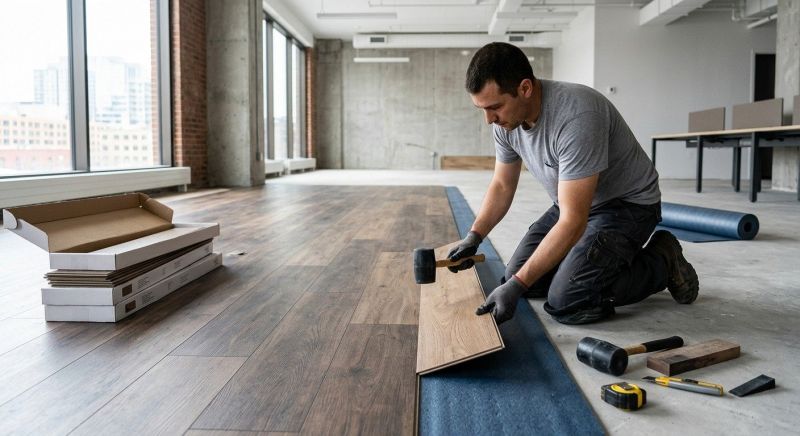 Our team working on Flooring Service projects in Portland, TN